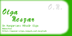 olga meszar business card